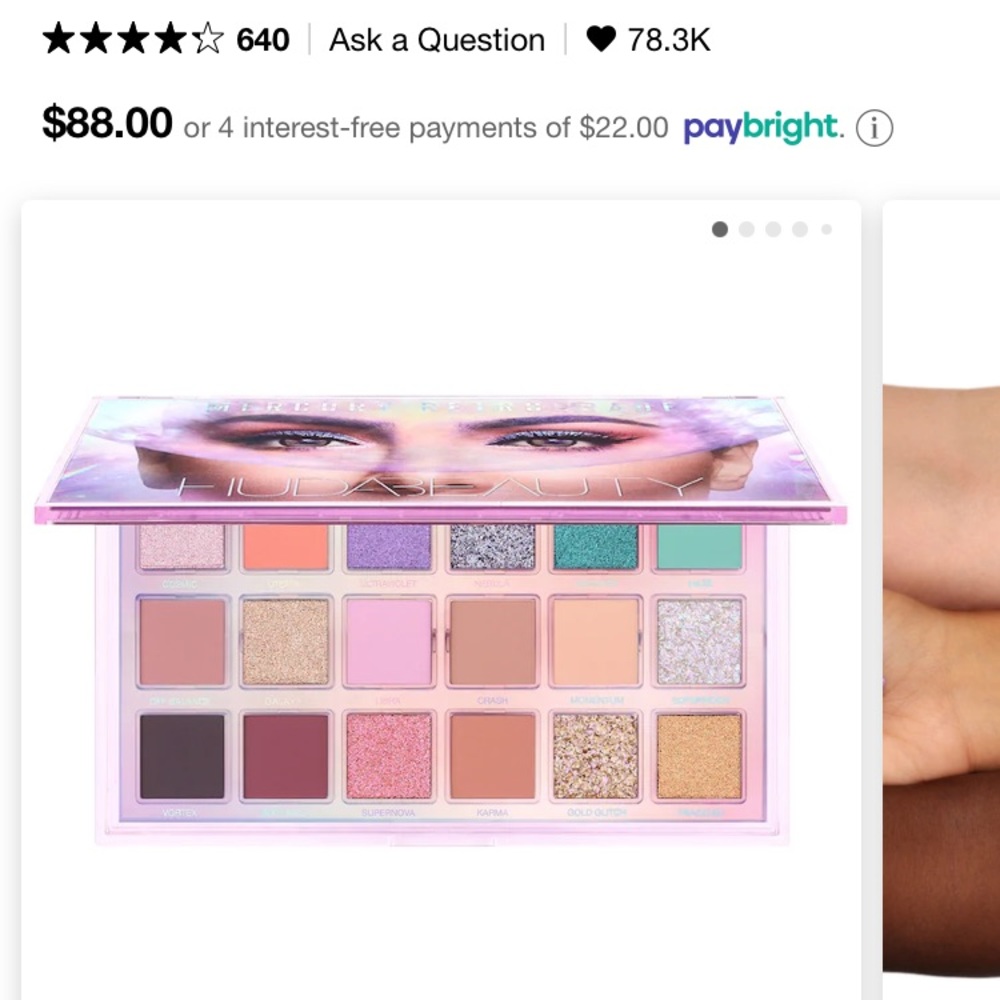 Brand New Huda Beauty Mercury Retrograde palette